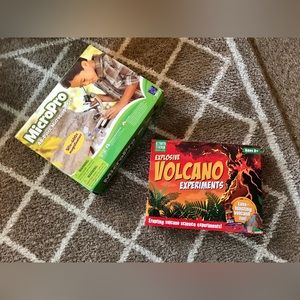 Kids Experiments MICROPRO Microscope Set & Volcano Fun Learning Science Kits